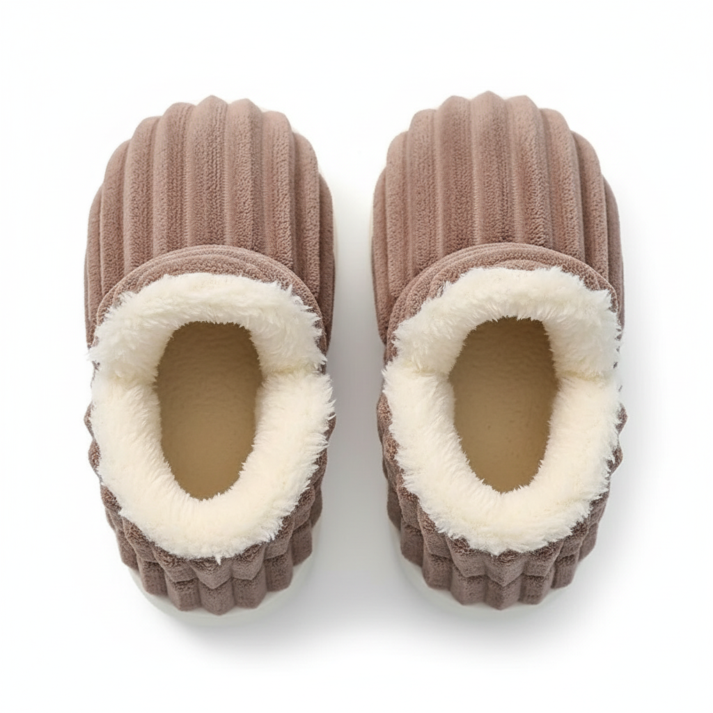 Winter warm cotton slippers for adults and children Toe Wrap Cotton Slippers Thick Soft Sole Slides Men Women Non-slip Shoes