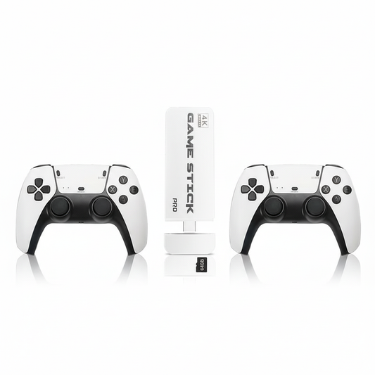 Built-in 40000+ Retro Games M15 4K TV Game Stick, 64GB Console with Wireless Gamepads, Supports 23+ Simulators for HD TV Gaming